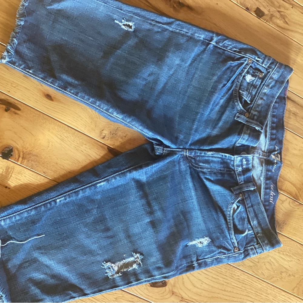 7 for all Mankind Blue Denim Women's Jeans shorts
